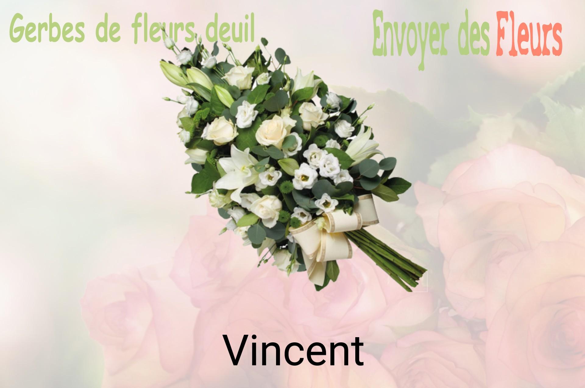 Gerbe de fleurs de deuil livrée à Vincent